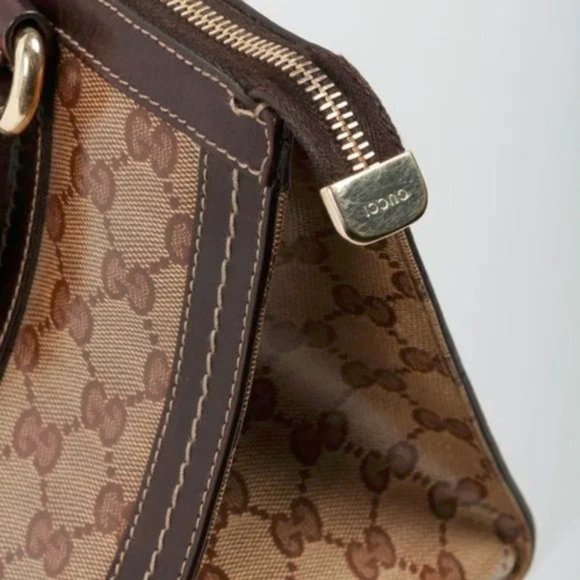 Gucci Beige Ebony GG Crystal Duchessa Tote - Picture 6 of 8